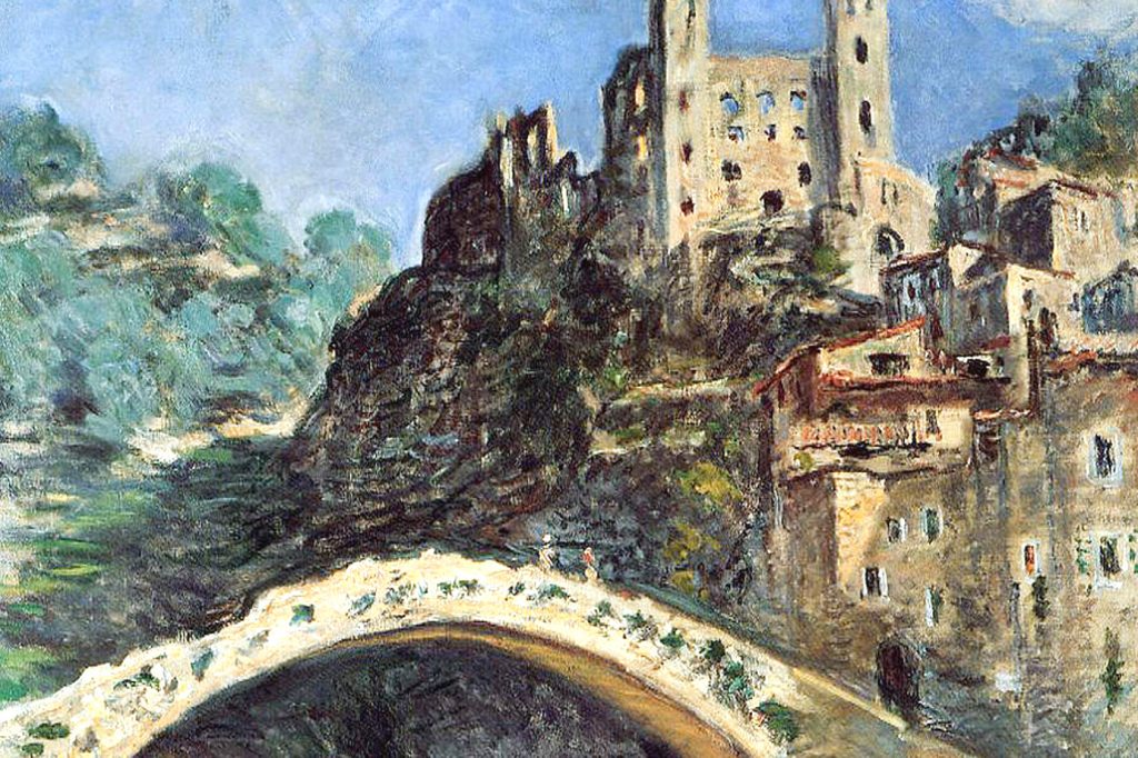 The medieval Bridge in Dolceacqua, once painted by Claude Monet